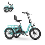 Hoverfly® ET1 Folding Electric Trike 15.5mph | 61 Miles Max Range ((👻Halloween Sale))