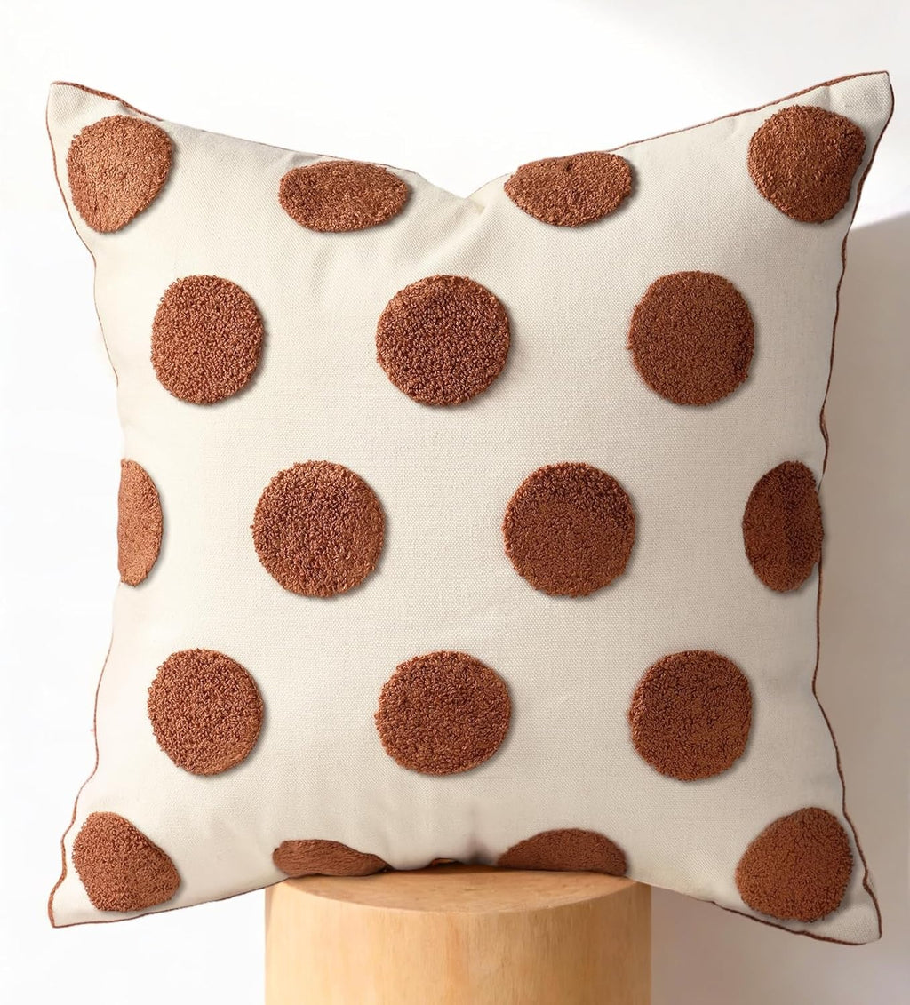 Embroidered Throw Pillow Cover 18x18 Inch - Modern Geometric Decorative Pillow Cover with Zipper for Sofa Couch Living Room Chair Car Aesthetic Design Cushion Pillowcase, Colorful Checkered