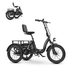 Hoverfly® ET1 Folding Electric Trike 15.5mph | 61 Miles Max Range ((👻Halloween Sale))