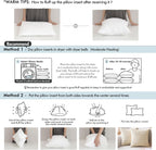 MIULEE Pillow Insert 12x20 Inch, Decorative Rectangle Throw Pillow Insert, Premium Fluffy Pillow Forms Stuffer for Sofa Couch Living Room