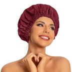 Reusable Shower Cap for Women, Large Waterproof Shower Bonnet Washable Elastic Band Bath Hair Hat for Long Hair, Braids(Green)