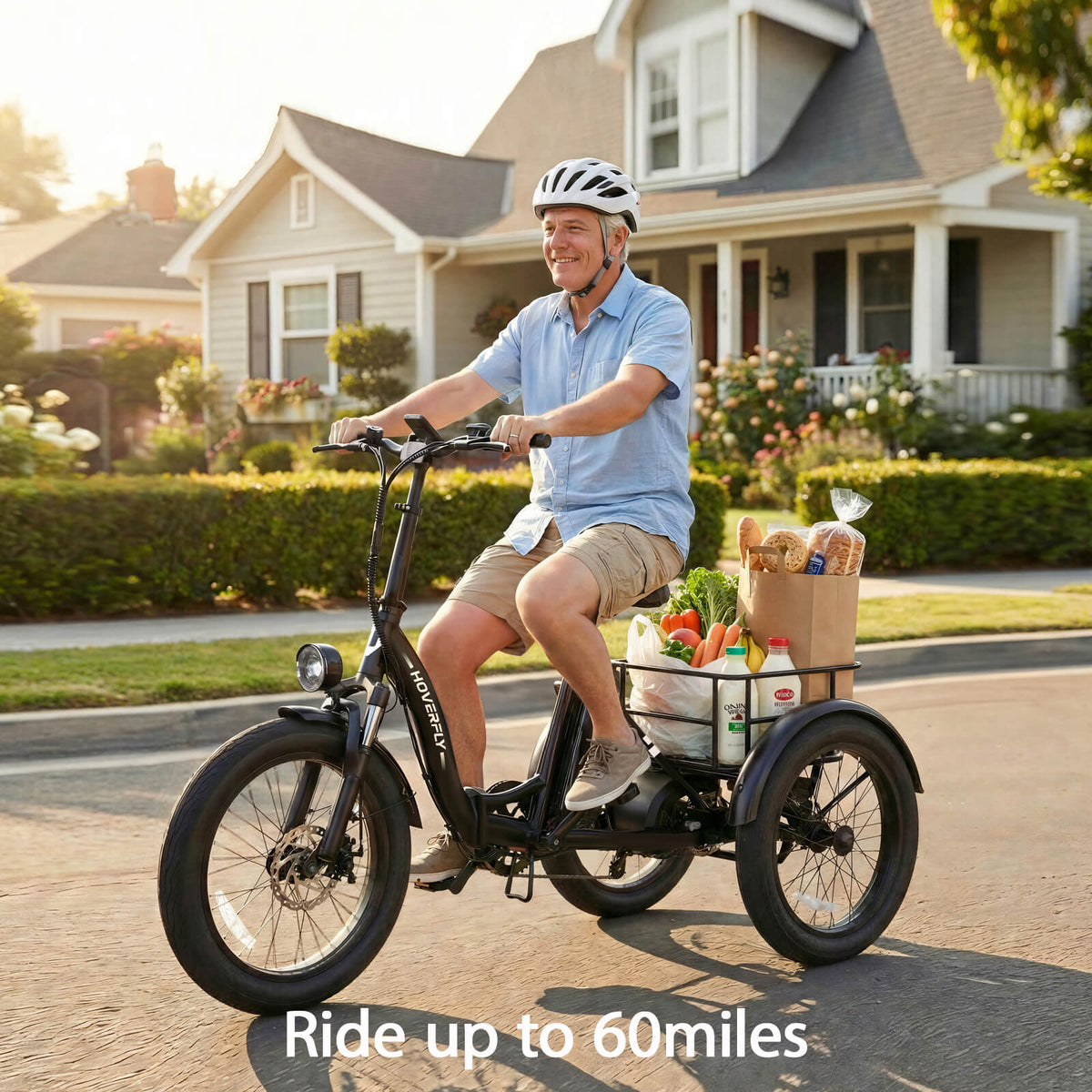Hoverfly® ET1 Folding Electric Trike 15.5mph | 61 Miles Max Range ((👻Halloween Sale))