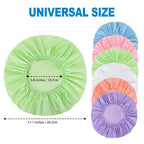 6 PCS Shower Caps for Women, Double Side Waterproof Shower Cap, Reusable Elastic Bath Caps for Shower, EVA Bathing Shower Caps, Bath Hair Caps - Candy Color
