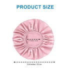 Shower Cap for Women, Double Layer Waterproof Bath Cap, Reusable Hair Protector, Large Waterproof Shower Bonnet Washable Elastic Band Bath Hair Hat for Long Hair, Braids， - Pink